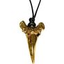 X-SMALL GOLD PLATED SHARK TOOTH CORD NECKLACE
