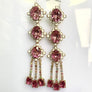 BRIGHT COLORS CRYSTAL TASSEL EARRINGS