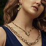 Elephant Pendant Figaro Necklace