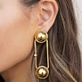 Oval Ring Statement Earrings