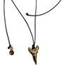 X-SMALL GOLD PLATED SHARK TOOTH CORD NECKLACE