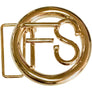 Round Custom Initials Interchangeable Belt Buckle