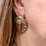 Bee & Leaves Stud Earring