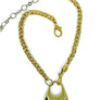 Gold Plated Locked Heart Pendant Necklace