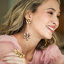 Drop Long Bow Flower Earrings
