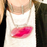 Silver color Plated Festival Statement Necklace Set