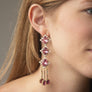 BRIGHT COLORS CRYSTAL TASSEL EARRINGS