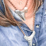 SET OF 2 MAXI SHARK TOOTH PENDANT NECKLACE