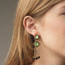 BRIGHT COLORS CRYSTAL TASSEL EARRINGS