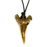 X-SMALL GOLD PLATED SHARK TOOTH CORD NECKLACE