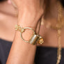Adjustable Gold Plated Forms Bracelet