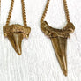 SET OF 2 MAXI SHARK TOOTH PENDANT NECKLACE