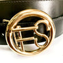 Round Custom Initials Interchangeable Belt Buckle