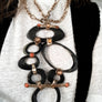 Festival Statement Horn Disc Necklace