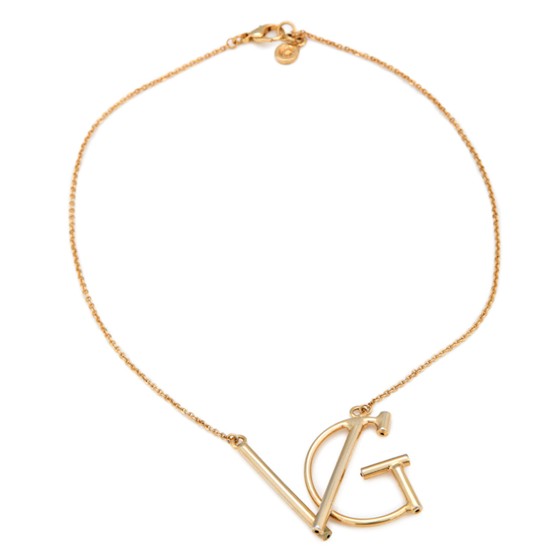 Just For You Initial Necklace — Letter V