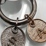 Round Disc Initial Letter Pendant