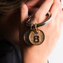 Round Disc Initial Letter Pendant