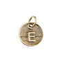 Round Disc Initial Letter Pendant