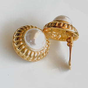 Vintage Pearl Stud  Earrings