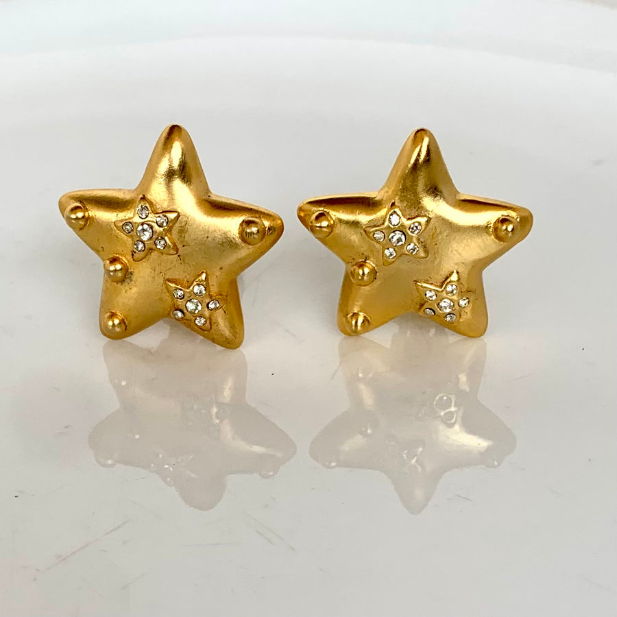 Vintage Star Stud Earrings