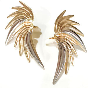 Vintage Bicolor Angel Wings Earrings