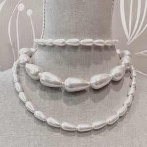 Small Pear Shape Pearls Necklace Set of 2