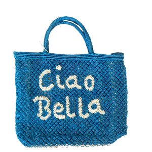 CIAO BELLA JUTE  BAG -SMALL / BLUE/  Available CARACAS