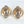 Aretes vintage bicolor estilo art deco