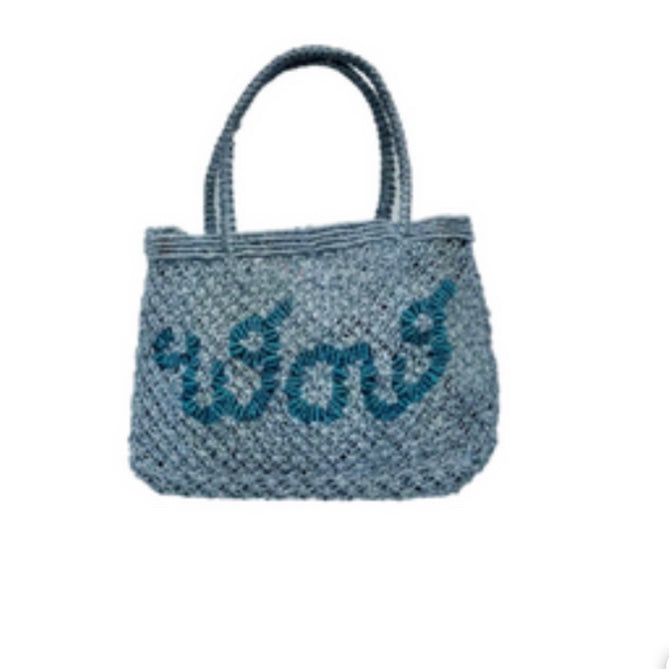 JUTE BAG X-SMALL / BLUE Available in CARACAS
