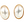 Oval Stud Pearl Earrings