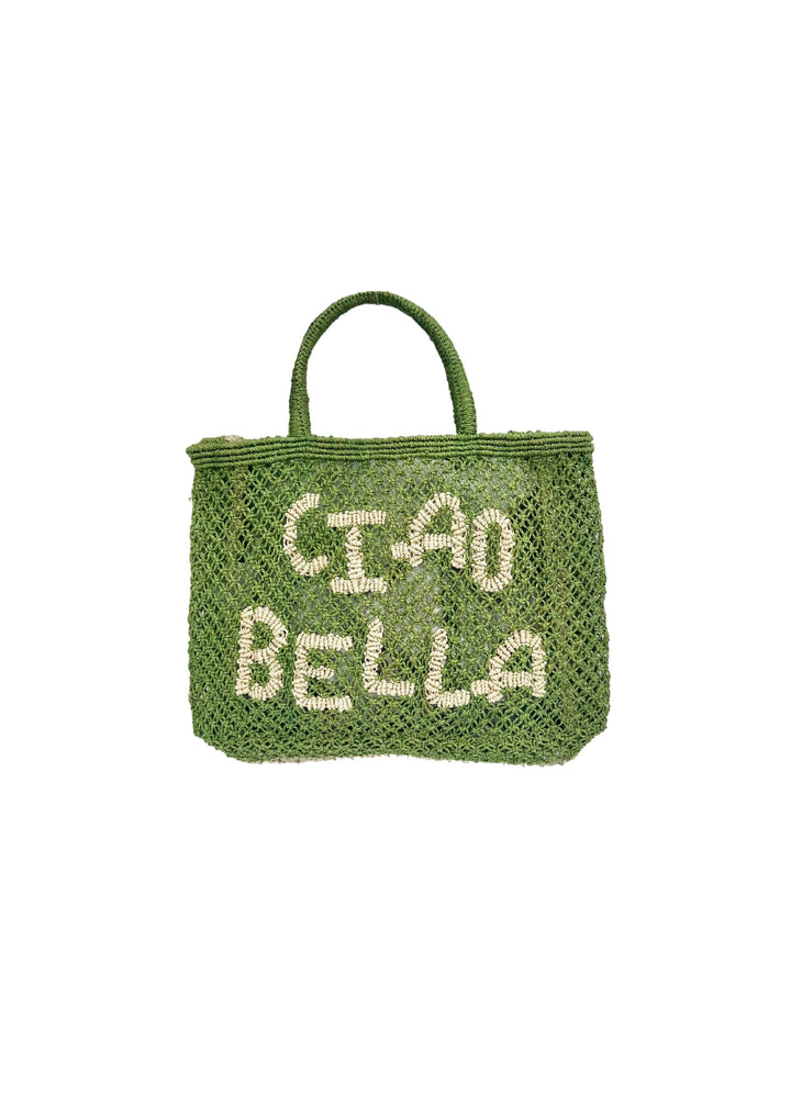 CIAO BELLA JUTE  BAG - LARGE / GREEN  / available PRE-ORDER