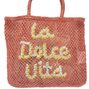 LA DOLCE VITTA JUTE  BAG - LARGE / NATURAL PEACH / available PRE-ORDER