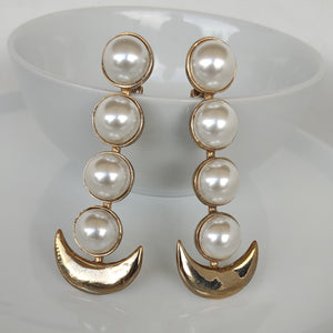 Drop Long Pearl Earrings