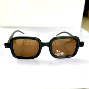 Black / Black Square   Trendy Sunglasses