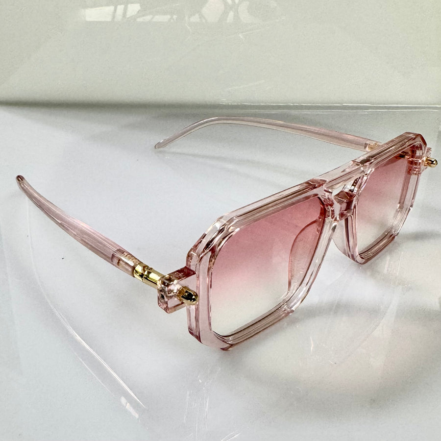 French Rose Aviator  Trendy Sunglasses