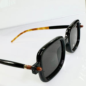 Black / Brown  Square   Trendy Sunglasses