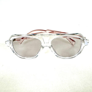 Rose / Crystal Oval Trendy Sunglasses