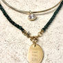 Minimalist Gold Wire Necklace with Crystal Charm