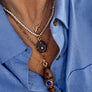 Eclipse Pendant – Handmade Black Stone with Crystal