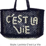 JUTE  CÉST LA VIE- SMALL / BLACK