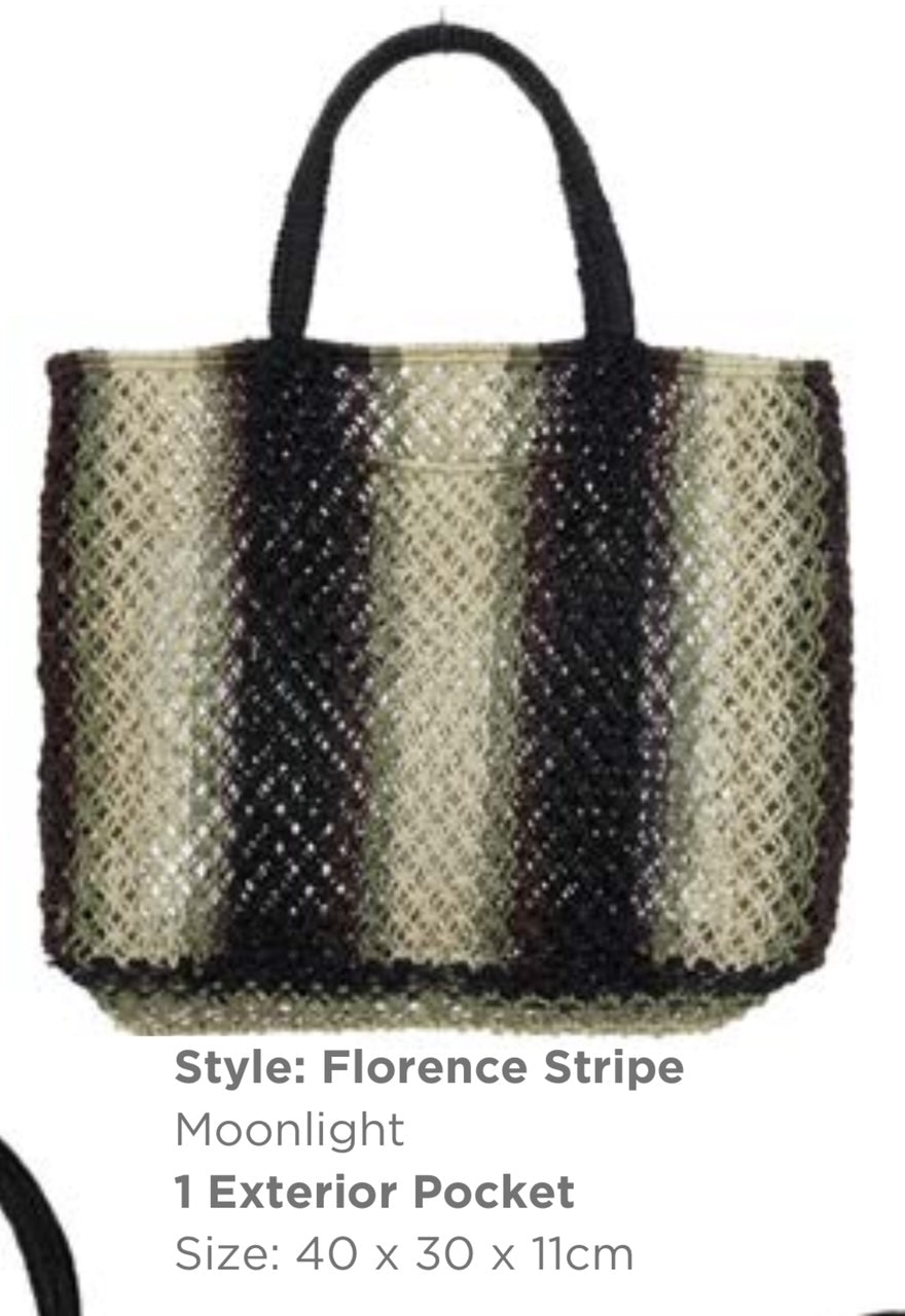 MULTI STRIPES JUTE BAG - SMALL