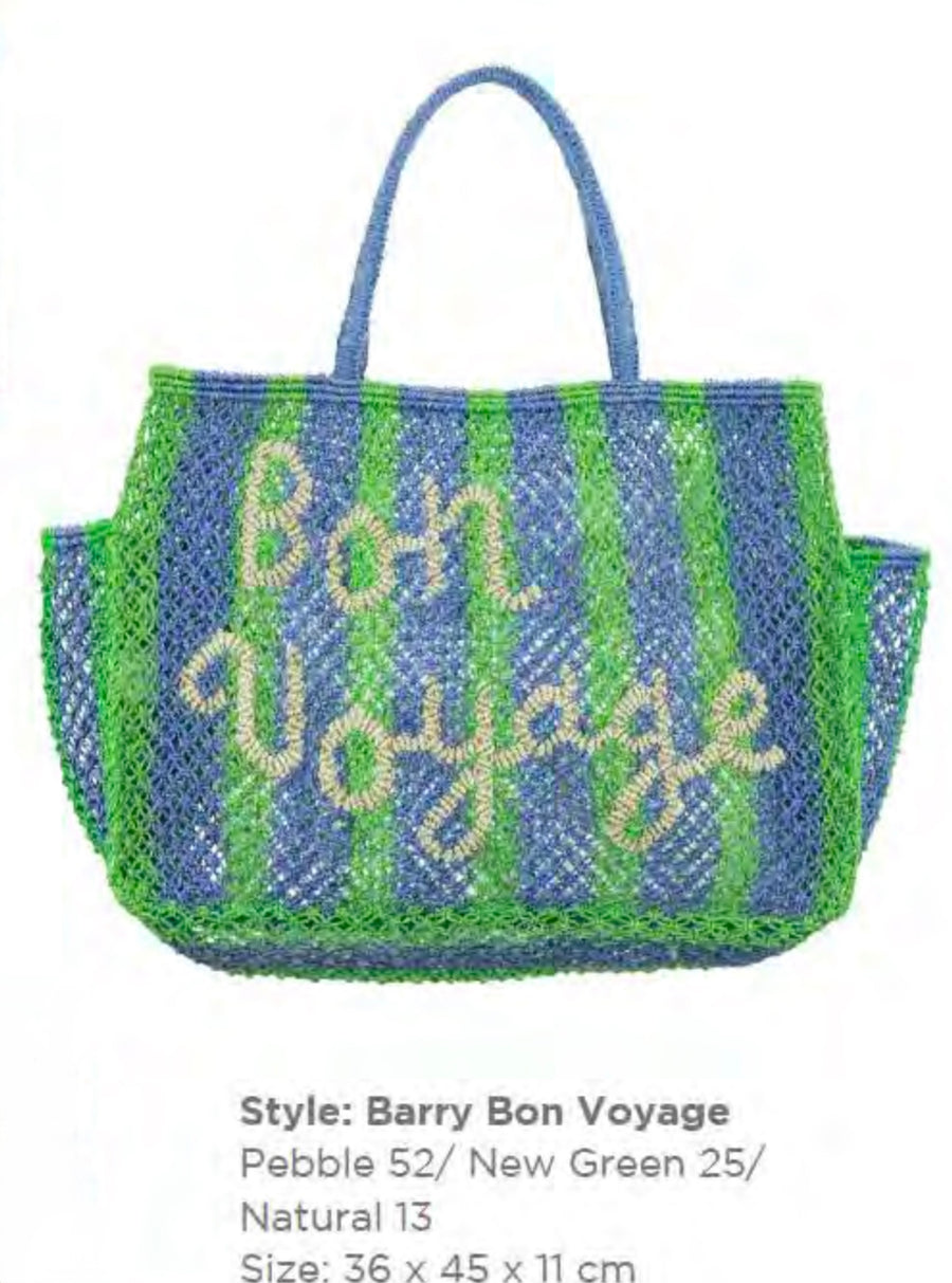 BON VOYAGE JUTE BAG - LARGE / TURQUOISE