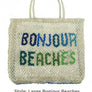 BON JOUR BEACHES JUTE BAG - LARGE