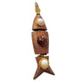 Wood  Med Fish Charm