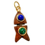Wooden X-Small Fish Charm