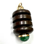 Bee Drop Pendant — Carved Wood &  Stone