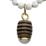 Bee Drop Pendant — Carved Wood &  Stone
