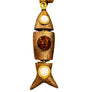Wood  Med Fish Charm