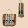 COU COU JUTE BAG - SMALL /BLUE STRIPES