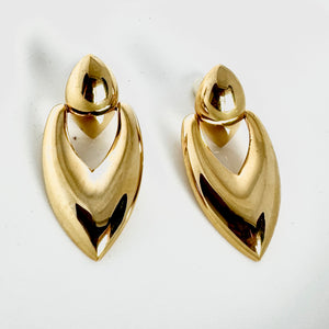 Vintage Dangle  Gold Earrings